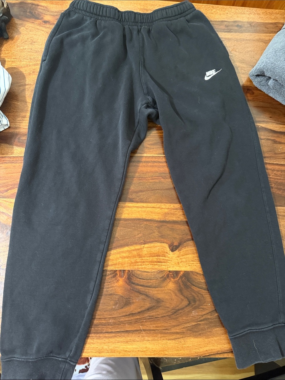 Nike Black Jogger Sweatpants with White Swoosh